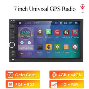 IPS PX5 8core Android 10 Double 2 DIN 4G RAM 64G Rom Carro Multimídia Multimídia Não DVD Player com Bluetooth WiFi OBD DVR Dab + Cam-in Mapa