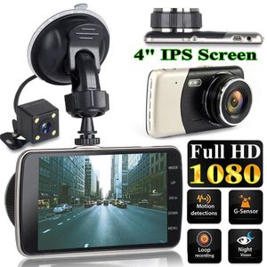 4 inç IPS HD 1080 P Araba Sürüş Kaydedici Araç Kamera Araba DVR Sürüş Kaydedici Dashcam Gece Görüş G Sensör Destek Rusça