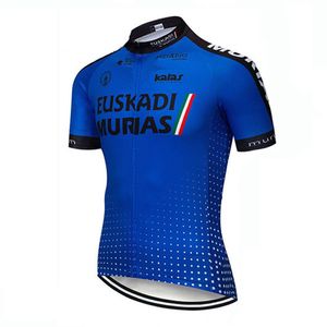 Ciclismo Jersey Pro Equipe Euskadi Mens Verão Quick Seco Seco Uniforme Mountain Bike Camisas Bicicletas Tops Corrida Roupas Ao Ar Livre Sportswear Y21042311