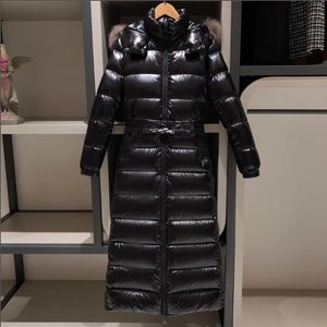 Женские женские куртки классические повседневные толстые толщинные длинные пальто роскошные открытый теплый парки высококачественный дизайнер леди зима вручает Y670A6673
