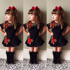 Pudcoco Kız Elbise ABD Yürüyor Çocuk Bebek Kız 3D Çiçek Yaz Parti Elbise Sundress Giysileri 0-4 T Q0716