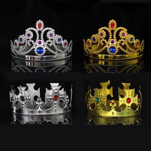 Party Cosplay Crown Rei Rainha Princesa Royal Diamante Gem Crianças Adultos Crowne Headwear Halloween Acessórios De Cabelo De Natal