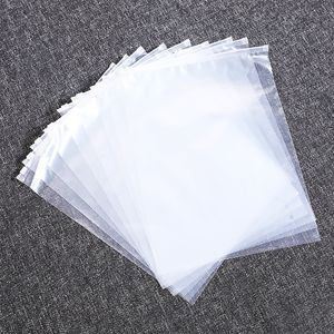 50 pçs/lote Sacos de embalagem transparentes com zíper para roupas resseláveis de plástico poli para vestuário Sacos com zíper para roupas de navio, camisa jeans
