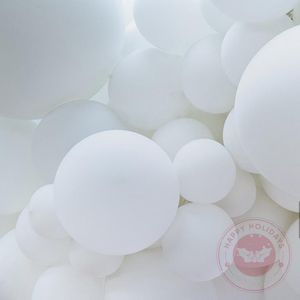 Parti Dekorasyonu 5/36 inç dev beyaz yuvarlak balonlar düğün macaron balolar kemer zemini zemin pografi dekorasyon festivali lateks balon