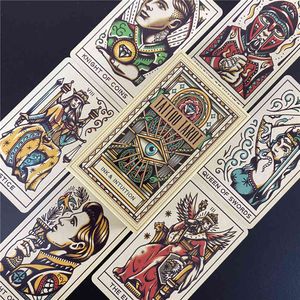 Dövme Tarot Mürekkep Sezgi Kartları Güzelce Illustrated Set Featuring Vintage Güverte oyunu Aşk 9c0r
