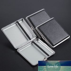 1pc Double-open Leather Cigars Cigarettes Cases for 20 sticks Cigarette Stainless Steel Tobacco Cigarette Boxes Tools Factory price expert design Quality Latest
