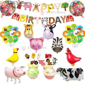 Suprimentos para decoração de festa animais de fazenda porco vaca ovelha tema aniversário descartável toalha de mesa