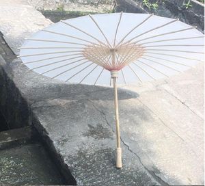 30шт бамбуковый диаметр 23.6 дюймов свадьба зонтик парасоль белая бумага длинная ручка свадьба свадебная предпочтение Parasol Размер для взрослых