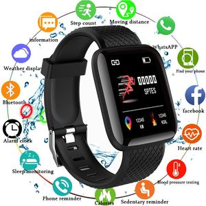 116 plus smart watch Blood Pressure Measurement Wristbands Waterproof Fitness Wristband Tracker Heart Rate Monitor Pedometer Bracelet Women Men