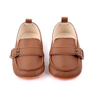Infant Soft Sole Leather Moccasins - Non-Slip First Walker Crib Shoes for Baby Boys and Girls