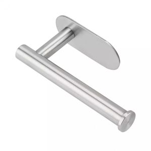 Toilet Wall Mount Paper Holder Stainless Steel Bathroom Kitchen Roll Papers Accessory Tissue Towel Holders Self Adhesive