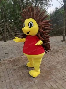 Performance Yellow Hedgehog Costumes Costumes Halloween Fancy Party платье Мультфильм персонаж Карнавал Xmas Paster Реклама на день рождения Костюм