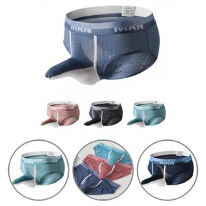 Underpants Male Underwear Unique Hollow Out Elephant Nose Men Panties Patchwork Slim Briefs