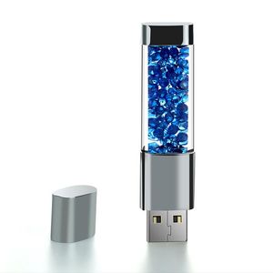 2021 Fashion Diamond Crystal USB Flash Drive Metal Pen Drive Bulk 4G 8G 16G 32GB Memory Stick U disco Pendrive Melhor Presente 64GB Polegar Drives
