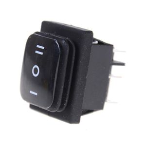 Smart Home Control On-Of Of On-On-On-On 12V 6PIN DPDT Rocker Switch Водонепроницаемый Самоблокировка прямоугольника Мгновенная автомобильная Лодка Черный