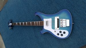 в наличии! Синий цвет электрический бас-гитара на заказ магазин сделал красивый и замечательный