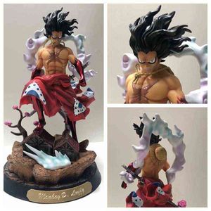 Аниме One Piece Wano Luffy Gear 4 Snakeman GK Statue PVC Action Figure Коллекционная модель One Piece Kimono Luffy Figure Toys Doll AA220311