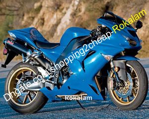 Обтекаватели кузова оболочки набор для Kawasaki Ninja ZX-10R 2006 2007 ZX10R 06 07 ZX 10R Blue Cabity на заказ мотоциклов (литье под давлением)