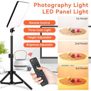 LED Selfie Светлая панель с дистанционным управлением Видеомагнитная лампа 2700K-5700k с штативом для живого потока Фотостудия Fill Fill Fill Fill Try Color