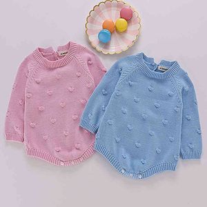 Bebek Kız Romper Moda Marka Örme Tulum Tığ Tulumlar Çocuk Giyim Erkek Tulum 210429