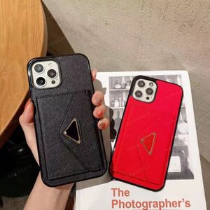 Роскошные дизайнерские чехлы для телефонов для iPhone 14 14Pro 13 13pro 12 Mini 12pro 11 Pro X Xs Max Xr 8 7 Plus PU кожаный держатель слота для карты ТПУ задняя крышка