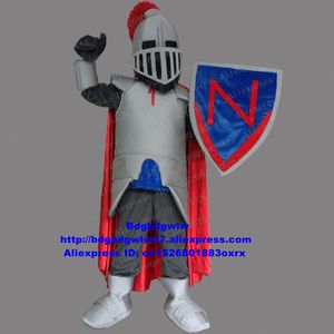 Mascote trajes soldado guerreiro guerreiro guarda cavaleiro guarda-costas chevalier mascote fantasia adulto caráter crianças playground embaixador zx12