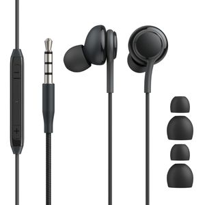Kulak Kablolu 3.5mm Jack Kulaklık Bas Ses Kulaklık Kulaklıklar Kulaklıklar Mic Uzaktan Samsung S10 S20 Artı Smartphone için Uzaktan