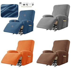 Velvet Recliner Cover Stretch Split Style All-inclusive Armchair s Lazy Boy Chair Lounger Single Couch Sofa Slipcover 211207
