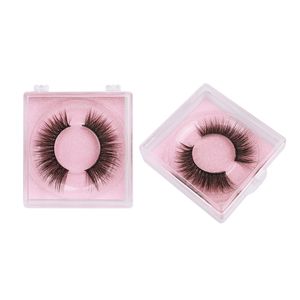 Wholesale Натуральные Длинные Faux Cils Handmade 3D Пушистые ресницы Пластиковый Чехол Фактор Ресницы Макияж Инструменты