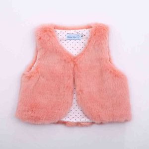 Bebê meninas colete menina roupas colete menino jaqueta de pele falsa alta qualidade 210515