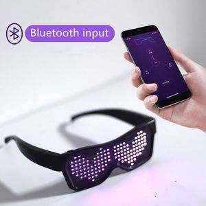 Yeni Parti LED Gözlük Disko Bar Şarap Bar Dinamik Yanıp Sönen LED Gözlük, Raves Bluetooth Uygulaması Özelleştirilebilir Işık Up USB Şarj