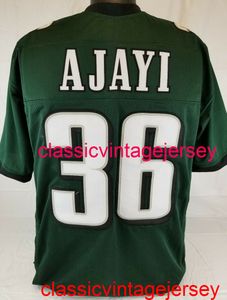 Dikişli Erkek Kadın Gençlik Jay Ajayi Özel Diken Yeşil Futbol Forması Nakış özelliği herhangi bir İsim Numarası XS-5XL 6XL