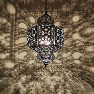 Tavan Işıkları Özel Egzotik Retro Yatak Odası Fas Xinjiang Restaurant El Homestay Bar Club Hollow oyma avize