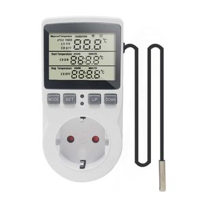 KT3100 Digitaler Thermostat-Sockel, Inkubator-Temperaturregler, Steckdose mit Zeitschaltuhr, 16 A, 220 V, für Heizkissen, Heizmatte 210719