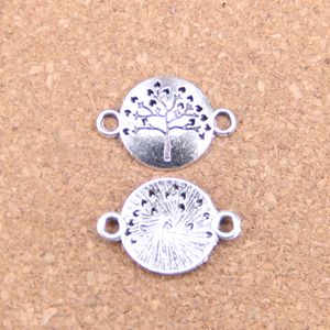 120 adet Antik Gümüş Bronz Kaplama Barış Ağacı Bağlayıcı Charms Kolye DIY Kolye Bilezik Bileklik Bulguları 23 * 16mm