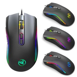 Hongsund nova programação macro rgb 7200dpi luminoso jogo elétrico cabo de corrida 6 dpi arquivo ajustável gaming mouse