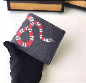 erkek hayvan kısa cüzdan deri uzun siyah yılan kaplan arı cüzdan tasarımcısı kadın lüks çanta kart sahipleri hediye kutusu ile