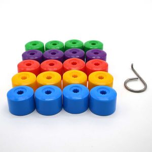 Car Wheel Nut 20Pcs Caps Bolt Rims Special Socket Auto Hub Screw Cover Protection 17mm Car Styling Exterior Decoration for VW