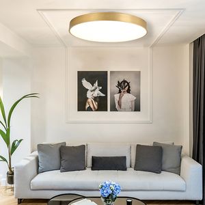 Ultra-ince LED Tavan Işıkları 24 W 30 W 39 W 60 W Altın Siyah Beyaz Yüzey Montaj Oturma Odası Yatak Odası Ev Dekorasyon Aydınlatma