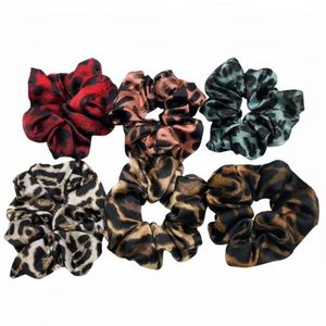 Kız Saç Yaylar 9 Renkler Kızlar Leopar Renk Bez Elastik Yüzük Saç Aksesuarları At Kuyruğu Tutucu Hairband Lastik Bant Scrunchies