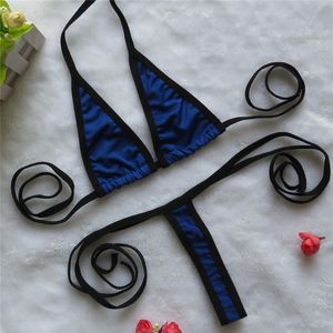 Micro Bikini 2021 Sexy Sling Triangle Edge Mini Thong Girl Beach Sunbathing SPA Купальники Женщины Купальник Бикини Монокини