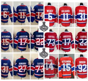 2021 Stanley Kupası Final 22 Cole Caufield Hockey''nhl Forma Ters Retro Carey Price 6 Shea Weber (C) Brendan Gallagher Jonathan Drouin Nick