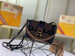 Klassische hochwertige Luxus-Designer-Tasche Petite Malle Lady Umhängetaschen Lederhandtasche Mode Umhängetaschen freies Schiff