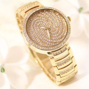 Principal de punho Gold Gold Watch Women Dress Watches Genebra Ladies Quartz Relógio resistente à água Relógio Relógio feminino