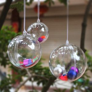 6 8 10cm Düğün Süslemeleri Ağaç Süsleme Favorileri Hediyeler Noel Boşluk Şeffaf Top Şeker Kutusu Clear Craft Balonlar Dekorasyon