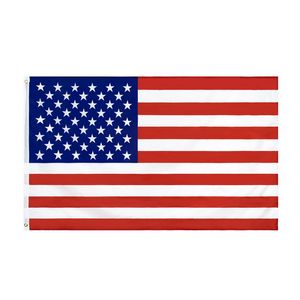 Amerikan Bayrağı Yıldız Çizgileri 150 * 90 cm Bahçe / Ofis Banner Polyester Bayrakları 3x5 ft