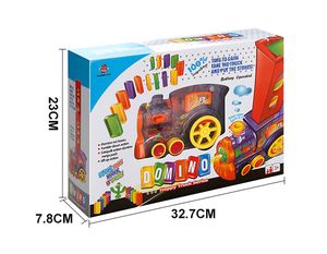 Q6 Electric Train, Creative Domino автоматическое размещение карт, со звуком света, научная образовательная игрушка, интерактивная детская, рождественская подарка на день рождения, 2-2