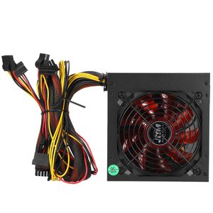 20 + 4PIN 1000W ATX ПК настольный компьютер питания питания PSU PFC 220V тихий вентилятор красный