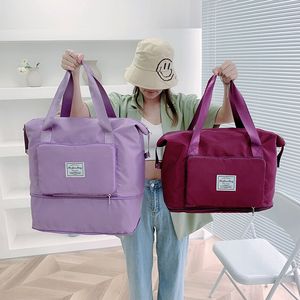 Travel Bag Tote Fladed Женщины Плечо Кошельки Сумки 2021 Высокое Качество Водонепроницаемая Большая Емкость Нейлон Повседневная HBP 7 Оценка Выберите