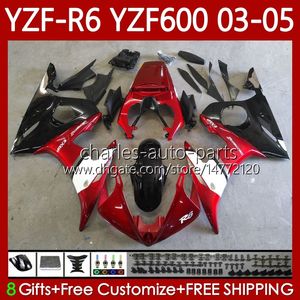 OEM-Verkleidungen für Yamaha YZF-R6 YZF R 6 600 CC YZF600 YZFR6 03 04 05 Karosserie 95Nr